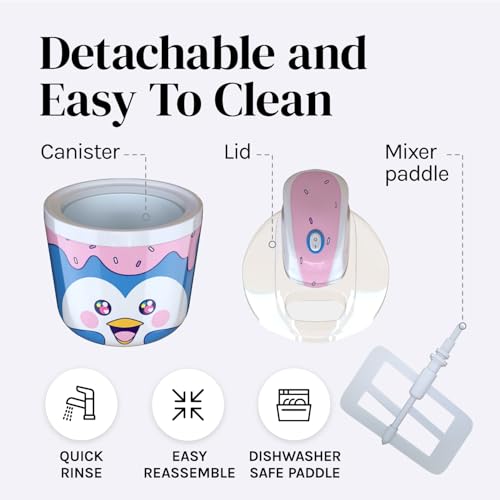 Ice Cream Maker Machine for Kids – 1.2 Quart Penguin Electric Ice Cream Makers, Best Countertop Machine for Homemade Ice Cream, soft serve, Sorbet, Gelato, Frozen Yogurt – Fun & Easy for Families