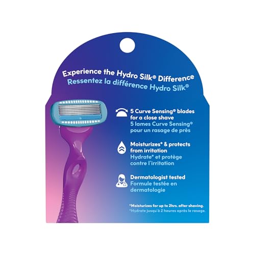 Schick Hydro Silk Moisture Razor Blade Refills, 4 Count, 5-Blade Razors for Women - image 9