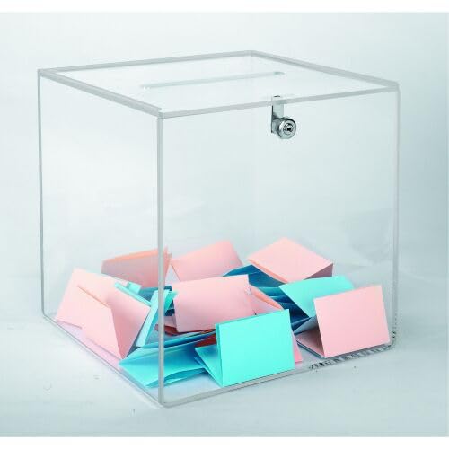 Générique Urne transparente standard avec serrure - 300 bulletins