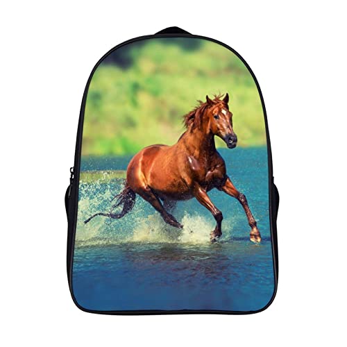 Sac à dos personnalisé animal horse pour loisirs scolaires et voyage adulte