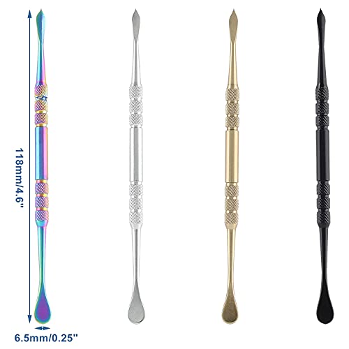 Suiwotin 16Pcs Wax Carving Tool, Stainless Steel Sculpture Tool Wax Tools Kit Sculpting Tool Spoon, Double-Headed 4.6" Length And 4 Colors #TOP4