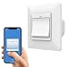 Produktbild Orbecco WiFi Smart Lichtschalter, 1 Gang APP- und Sprachsteuerung Wandschalter Fernbedienung Tastschalter, Kompatibel mit Alexa Echo Google Home, ohne Hub Benötig -1Pcs