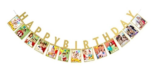 Amazon | お誕生日 ガーランド 歳 写真 お誕生日 飾り 幼稚園 フォト