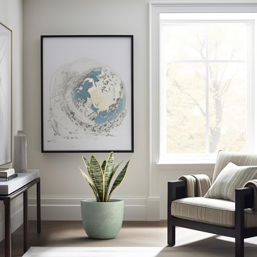 Image of Kante Accent Round Bowl Mint Green Concrete Planter 14 inch Dia, Outdoor