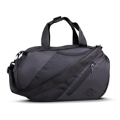 Image of NIVIA Hit 2.0 Gym Bag, Durable Duffle for Men & Women with Spacious Main Compartment, Separate Shoe Pocket, Water-Resistant Fabric, Ideal for Fitness, Sports, Travel & Workout Bag, 22L