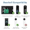 SINGCALL Doorbell Set di estensione radio Inoltro del segnale per campanelli esistenti con 32 Suonerie Volume 0-100dB per casa/garage/appartamento, 1 ricevitore portatile a LED + 1 convertitore radio