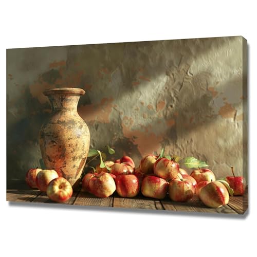 Pintura de arte paisajistico textil premium con bastidor de madera