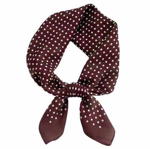 Olportkah 27.5 Inch Satin Bandanas Head Scarf For Women Lightweight Fashion Wrap Neck Silk Feeling Scarf (A)