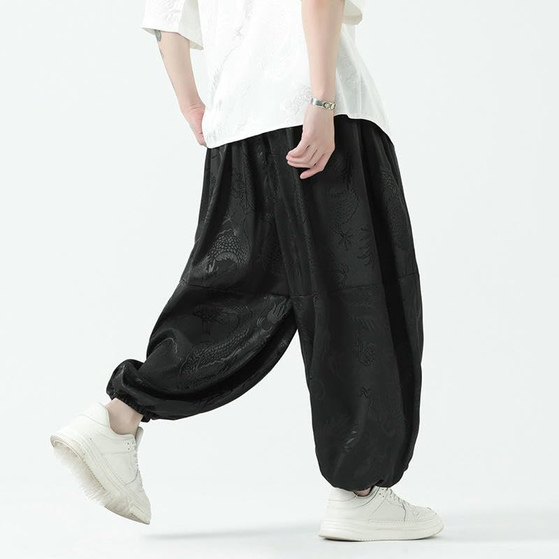 Pantalon long d'été style chinois contre la chaleur pantalon ample - 4
