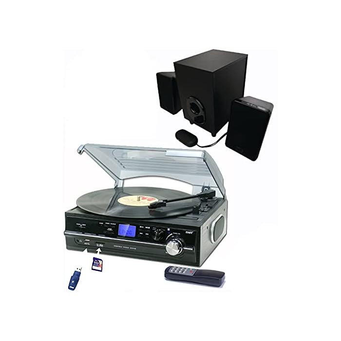 Buy Steepletone Record Player Turntable (+ 80 watt Speakers) MP3