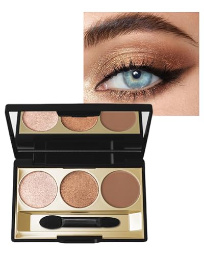 Palette de Fards à Paupières 3 Color Gothic Fard a Paupier Rose Nude, Haute Pigmentation Neutre Eyeshadow, Texture Fine Longue Tenue, Format Voyage avec...