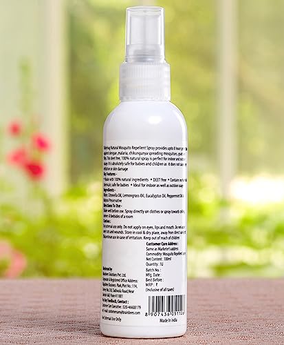 Image of Babyhug Natural Mosquito Repellent Spray with Citronella,Lemongrass & Eucalyptus Oil - 100 ml - 3 Months+