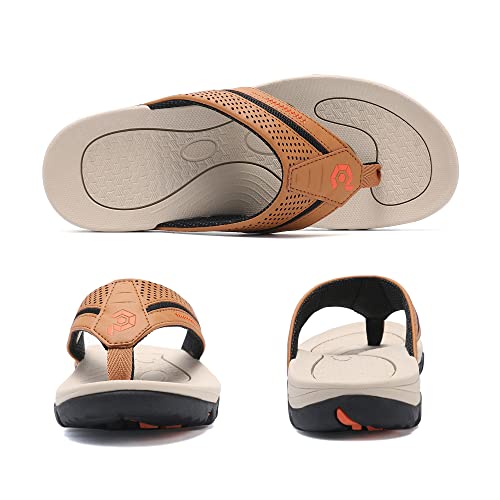 Image of Men's Flip-Flops, Thongs Sandals Durable Comfort Slippers for Beach