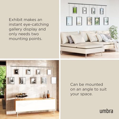 Umbra Exhibit collection de 9 cadres en métal design minimaliste