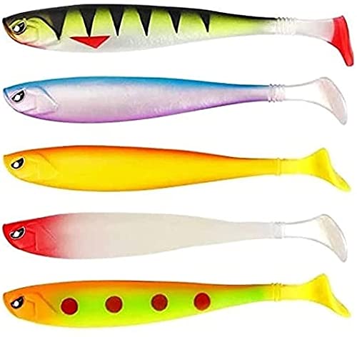5ピースソフトフィッシングルアー,リアルなランニング動作 10g / 12.5 cm 捕食魚 人工餌