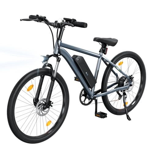 Finbike E Bike 26 Zoll, Elektrofahrrad mit 36V 10.4Ah Tauschbarer Akku, 60KM Reichweite, Schnelllade-Funktion, 7-Gang-Schaltung & Doppelscheibenbremse, E-Mountainbike für Stadt, Gelände, Urlaubsreisen