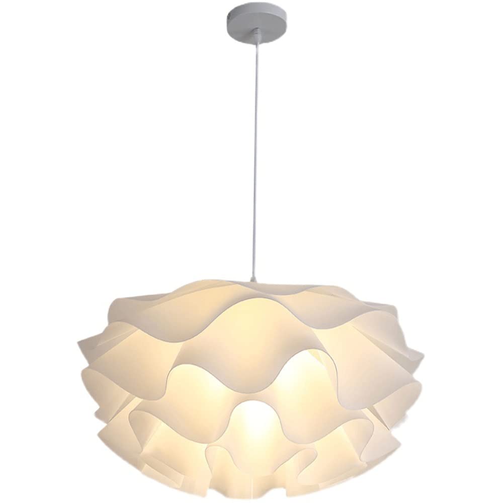 LYMSXAZOU Elegant Lighting fixtures Pendant Light Nordic Restaurant lamp with Flower lampshade Acrylic Bedroom Ceiling Lighting, Adjustable Dining Room Lights for be