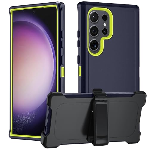 Olinoo Case for iPhone 16 Plus(2024), 3-Layer Super Full Heavy Duty Rugged Case Belt Clip Holster Kickstand Protective Case Cover for iPhone 16 Plus (Blue/Green)