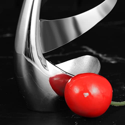 AnSaw Elegante suporte de base de cisne prateado pequeno para cafeteria e jantar, perfeito para deco