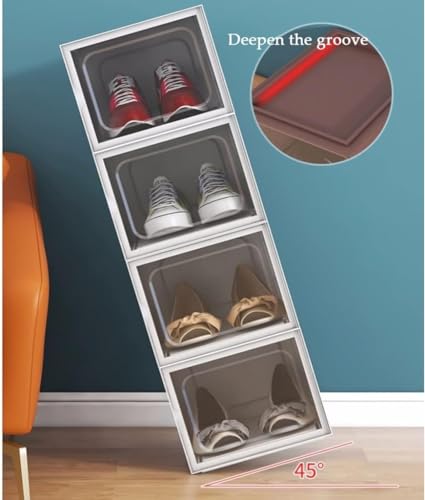 Étagère à chaussures plastique transparente boîte de rangement B - 6
