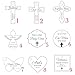 Handmade Cross Baptism Party Favor, Epoxy Magnet for Christening (10 pcs Boxed)