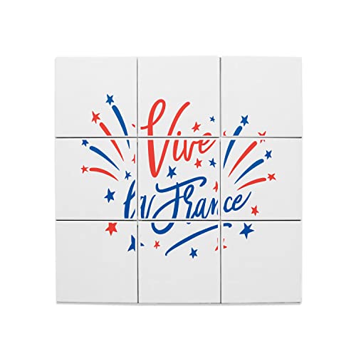 Carreaux céramique foot Paris bleu blanc rouge, le cadeau idéal pour supporter