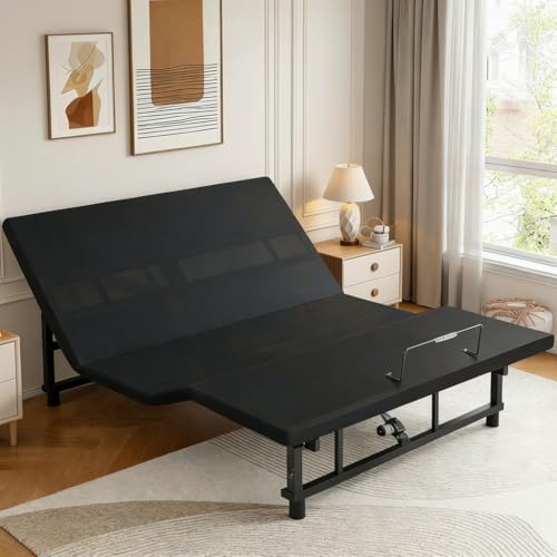 Mixcous King Size Adjustable Bed Base Frame - Quiet Motor, Head...