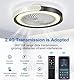 TYJY LED Leise Deckenventilator Mit Beleuchtung, 70W Dimmbar Deckenleuchte Mit Ventilator, Mit Fernbedienung Und APP Timer Lampe Mit Ventilator, 6-Gang, für Wohnzimmer Schlafzimmer (Schwarz+Weiß)