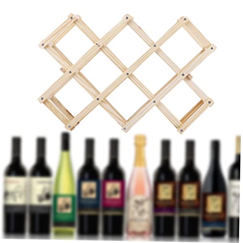 Soporte para botellas de vino de madera para mesa 10 botellas miniatura 4