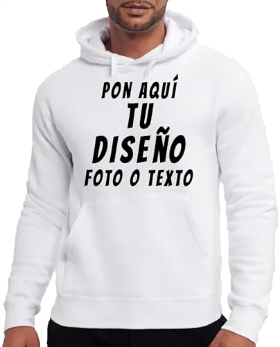 Sudadera Personalizada Hombre con Foto - Capucha y bolsillo -