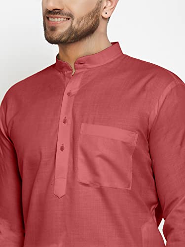 Image of Men's Cotton Blend Kurta Pyjama Set