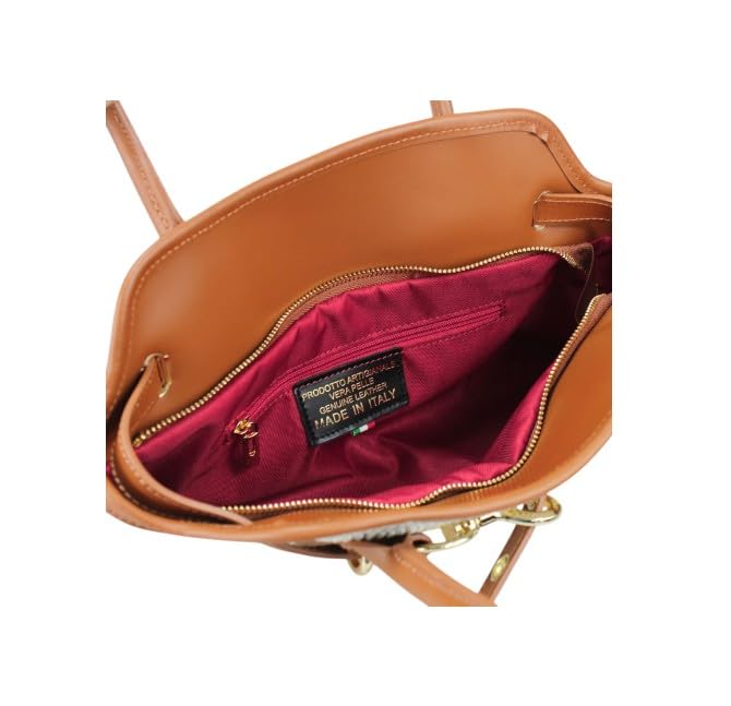 Donna Borsa a Spalla in vera Pelle e Rafia Modello RODI 38x20x11 Made in Italy