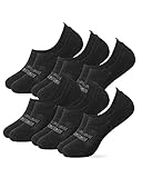 32 DEGREEES Men's 6 Pack Comfort No Show Socks | Anti-Odor | Cushioned Heel | Arch Support | Active | Casual | Work, Black, Large