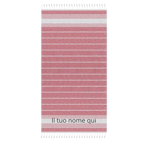 Telo Mare Personalizzato con Logo, Nome o Testo - Pareo Morbido...