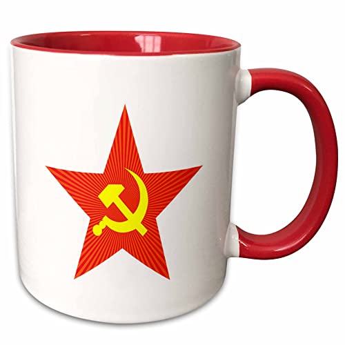 3dRose Soviet star 15oz Two-Tone Red Mug