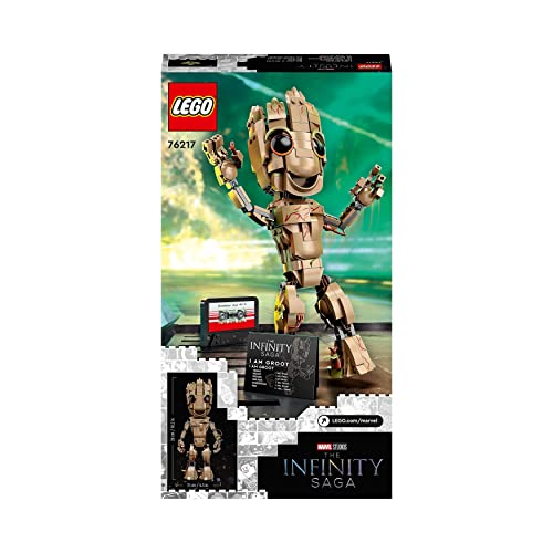 LEGO Marvel Je s'appelle Groot, Jouet à Construire et Figurine du Personnage du Film Les Gardiens de la Galaxie 2 pour Enfants, Garçons, Filles et Fans des Avengers dès 10 Ans 76217