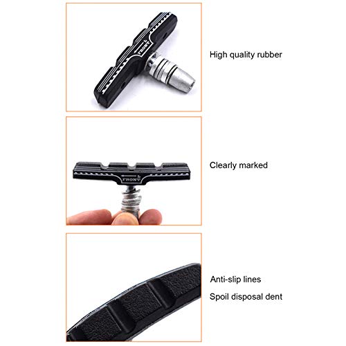 Fishawk Pastilhas de freio de bicicleta, blocos de freio em V para bicicleta, 3 pares de pastilhas d