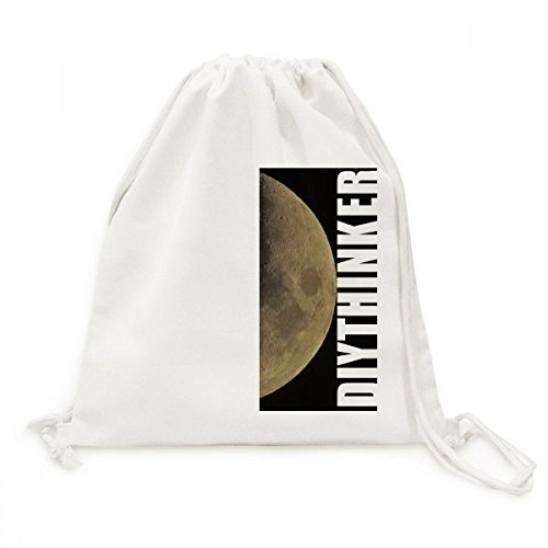 Sac à dos drawstring planète DIYthinker en toile pour sport et randonnée