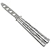 Yuzlder Practice Butterfly Knife, Stainless Steel Balisong Trainer Unsharpened Blade with Spring Latch, Smooth Action Butterfly Knife Trainer