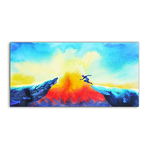 Photo Art Acryl 100x50cm Mountains Coloray Décoration Murale Salon et Chambre