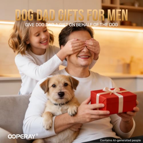Image of OOPERAY Dog Dad Gifts for Men Fathers Day, EDC Box Cutter-BEST DOG DAD EVER, Fathers Day Birthday Gifts, EDC Gadget Gift for Camping Hiking Fishing