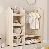 MURUL Kindergarderobe/Kinderkleiderschrank, 110X39X110 cm mit Kleiderstange...
