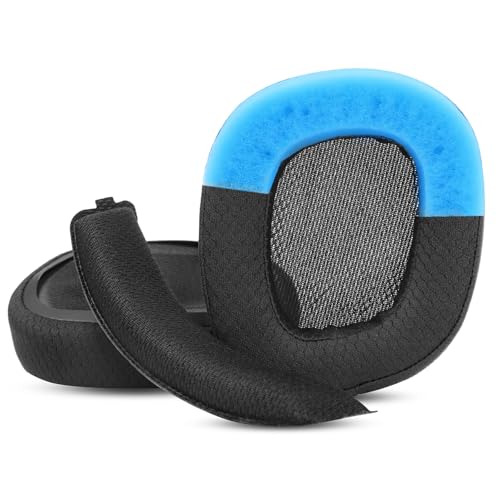 G935 Ersatz-Ohrpolster für Kopfhörer kompatibel mit Logitech G935 G635 G933 G633 Gaming-Headset Ohrenschützer Schaumstoff (Stirnband + Ohrpolster)