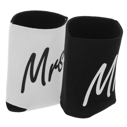 Zerodeko 2pcs Wedding Can Sleeves Wedding Party Beverage Coolers Neoprene Beer Bottle Covers