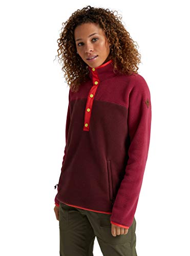 Burton Womens Hearth Fleece Pullover, Spiced Plum/Port Royal, Medium