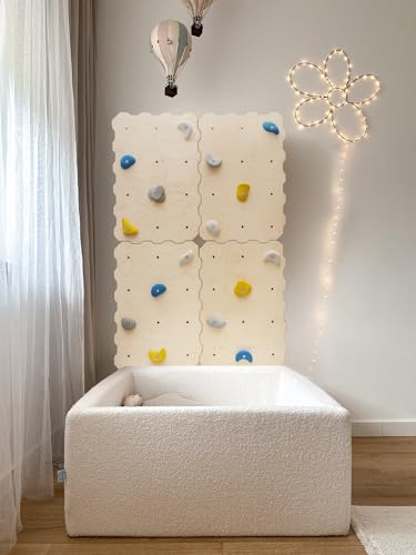 Foto von MAMOI® Klettergriffe Set, Klettersteine für die Wand, Indoor und Outdoor Klettergriffe, Klettergriffe für Kinder, Bouldergriffe, Set mit Montagematerial, hergestellt in der EU
