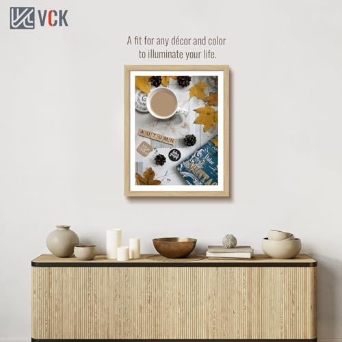 Image of VCK 22x28 Poster Frame Solid Wood Natural 3 Pack Picture Frames 22 x 28 Inches with Wall Mounting Hanging