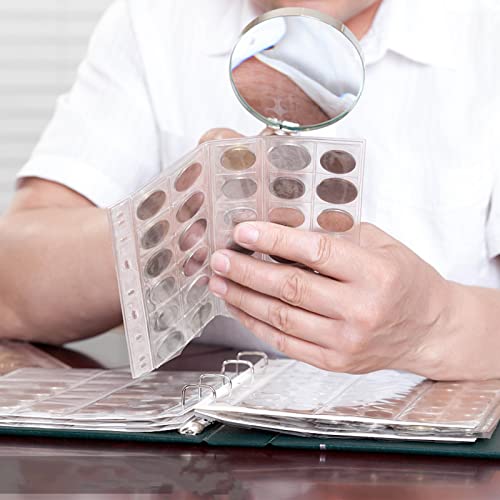 6 Hojas para Monedas con 12 Bolsillos, Plástico Transparente miniatura 7