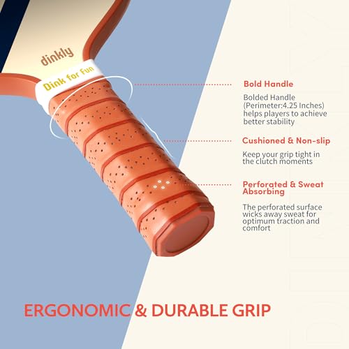 Image of Pickleball Rackets Set of 2, USAPA Approved Graphite & Fiberglass Racket, 2 Paddles, 4 Balls and 1 Portable Carry Bag, Pickle Ball Paddle Gift for Women, Men(Retro Twill)