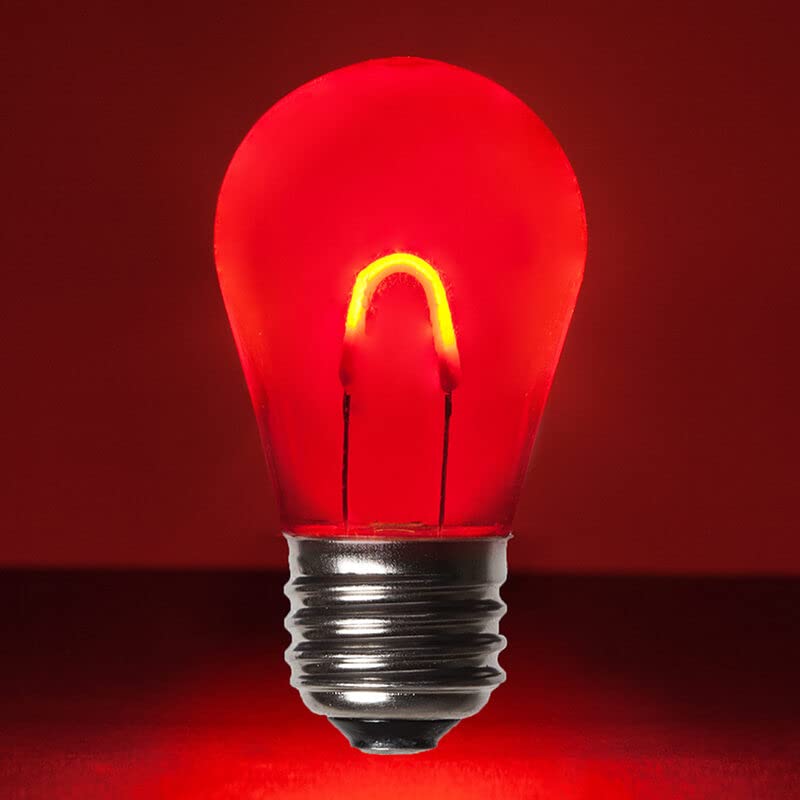 Bombillo LED Edison S14 Rojo Shatterproof Polyflex PET Pack 5